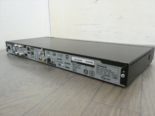 2TB☆17年☆パナソニック/DIGA☆HDD/BDレコーダー☆DMR-BRG2020☆全録(6チャンネル録畫)/3D対応 管CX35508