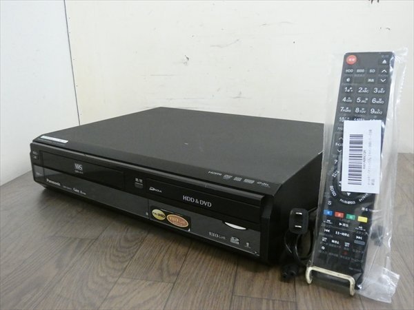 500GB☆パナソニック/DIGA☆HDD/DVD/VHSレコーダー☆DMR-XW41V☆リモコン付 管CX35522