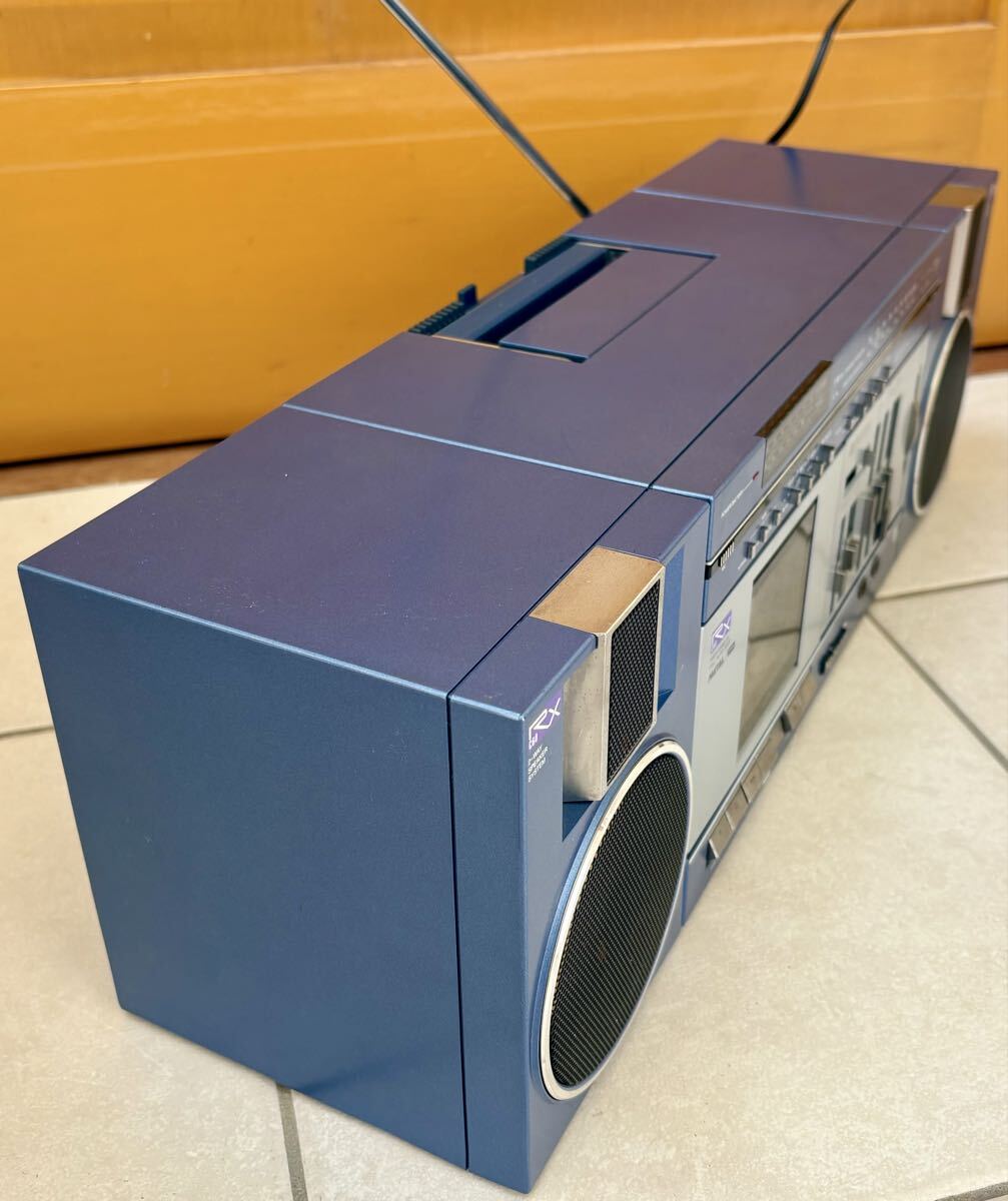 National ナショナル RX-C60 昭和レトロ ラジカセ 青 ブルー 80年代 オーディオ 1982年 グッドデザイン受賞品 ラジオ カセットデッキ