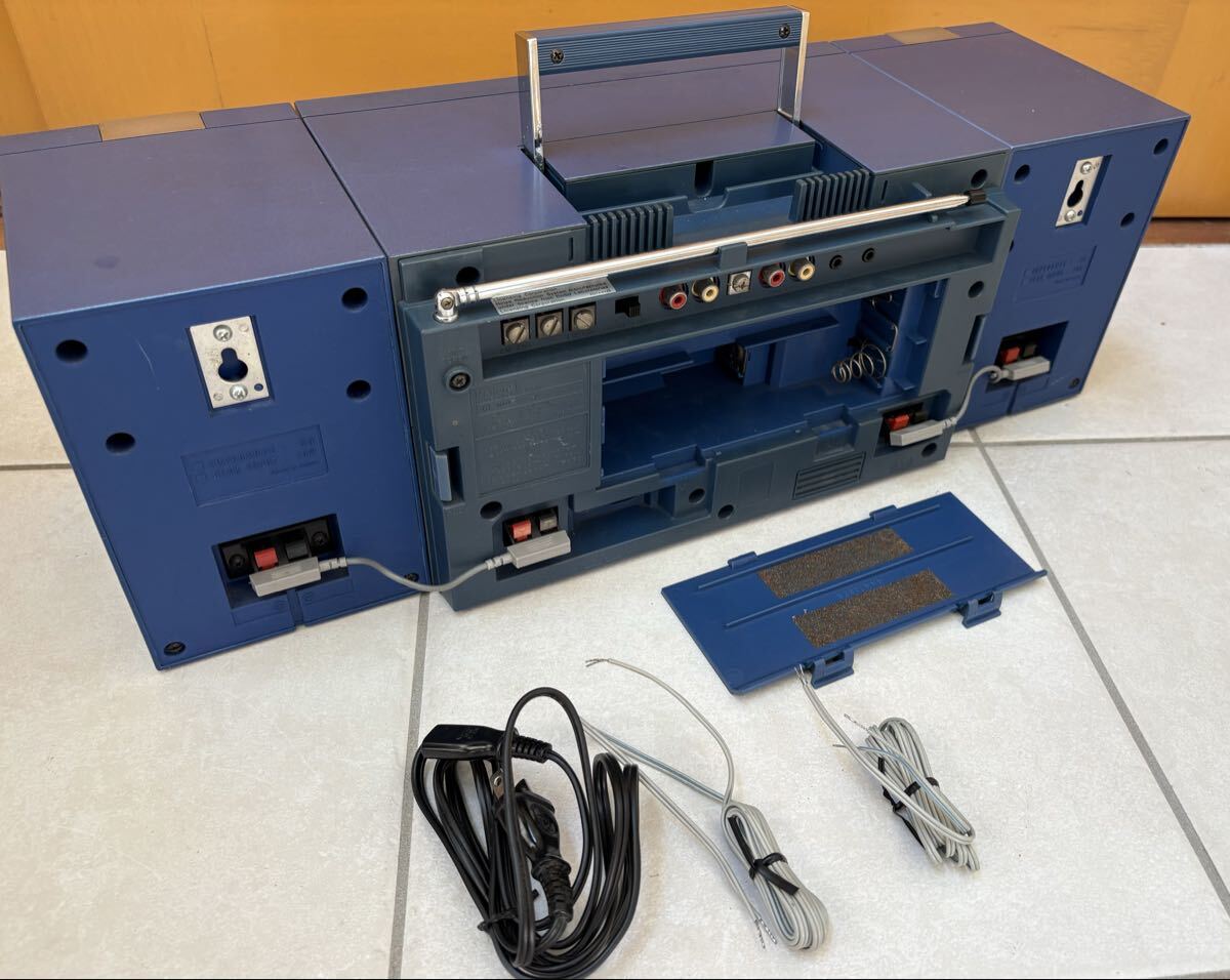 National ナショナル RX-C60 昭和レトロ ラジカセ 青 ブルー 80年代 オーディオ 1982年 グッドデザイン受賞品 ラジオ カセットデッキ