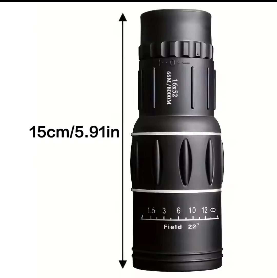 新品未使用 強(qiáng)力な単眼望遠(yuǎn)鏡 16x52 ズーム雙眼鏡長(zhǎng)距離ナイト 望遠(yuǎn)鏡屋外 キャンプ バードウォッチングツール ②