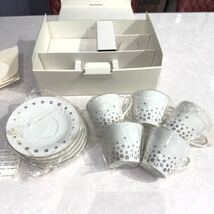 ●H7-6-156 GIVENCHY　ジバンシー シニアチュール　カップ&ソーサーセット 5客 未使用 保管品_画像2