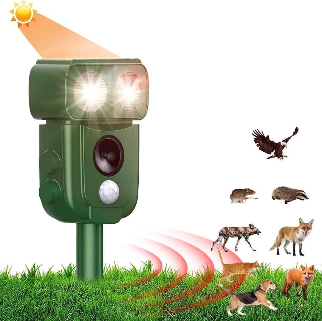 xunbida 動(dòng)物撃退器 貓よけ【2025アップグレード版?害獣対策器】超音波 警報(bào)音 鳥よけ 動(dòng)物撃退機(jī) 害獣撃退 貓退治 犬よけ