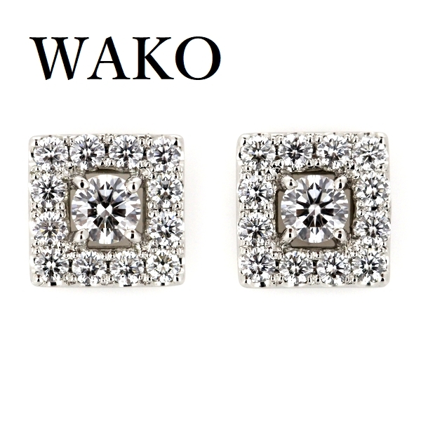 和光 WAKO ダイヤモンド 0.22ct×2 ピアス プラチナ Pt950/Pt900_画像1