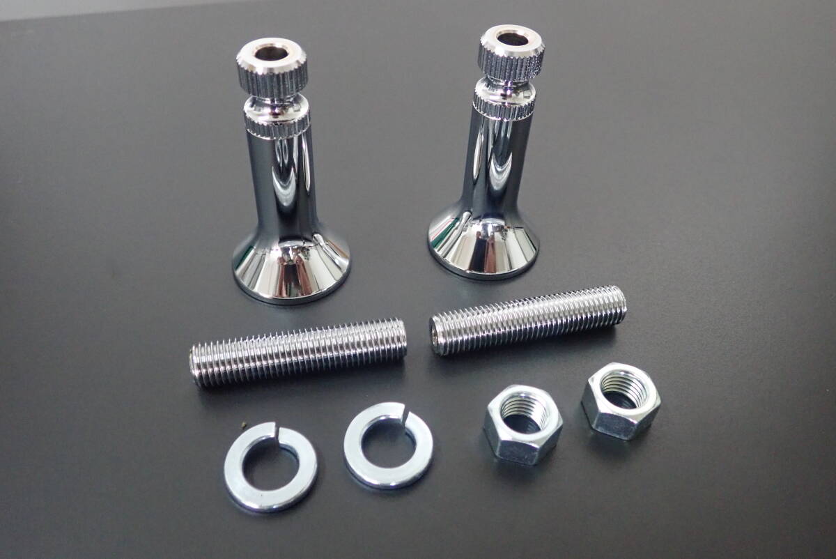 ZⅡタイプ 小径ウインカーステー（長さ／ショート）メッキ【新設計・特注】 検）Z1 Z2 当時 カスタム 58cm 小さい テーパー ステー_画像1