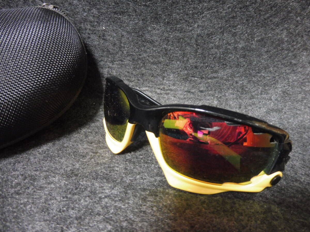 ケース付 OAKLEY JAWBONE RACING JACKET オークリー サングラス ジョウボーン アイウェア イリディセント (3a_画像2