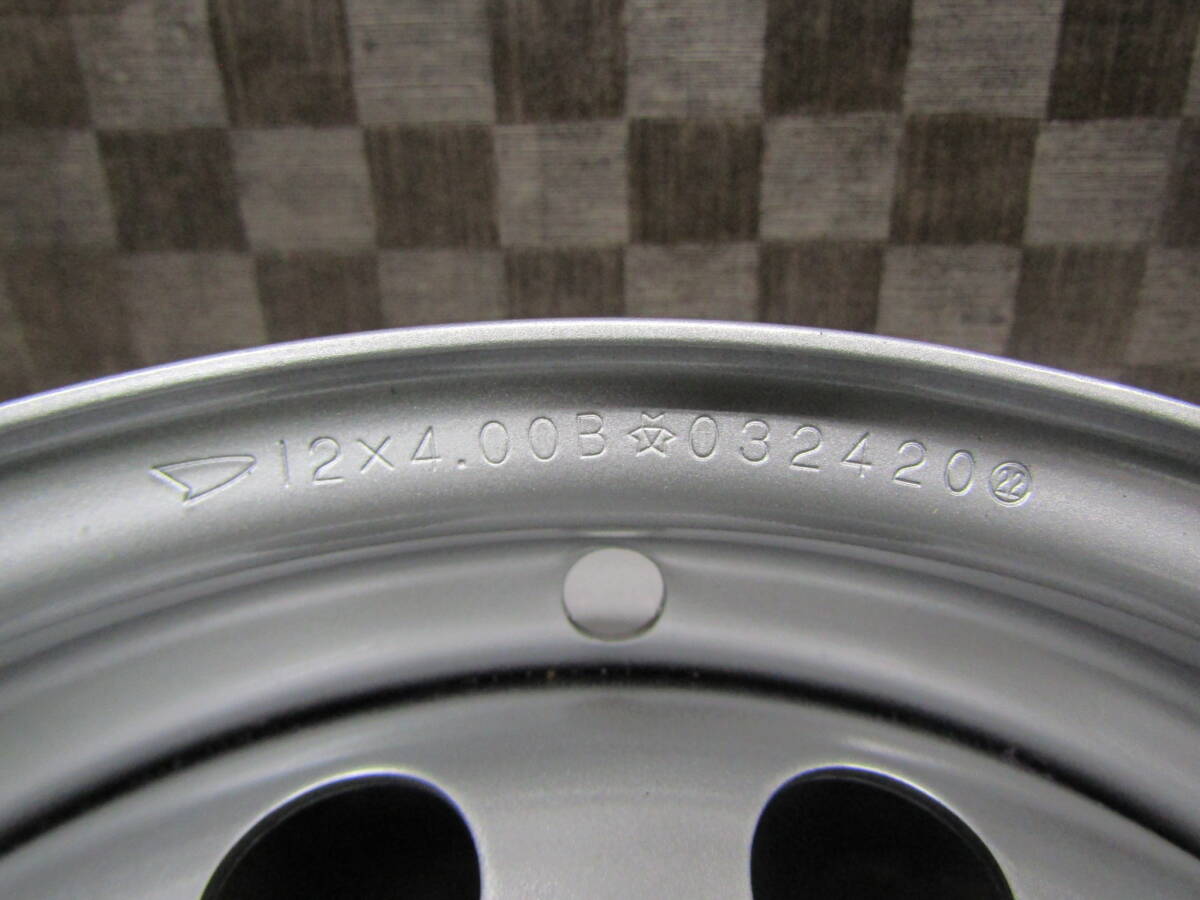 ☆送料無料☆新品未使用☆ダイハツ 純正 ハイゼット 純正 スチール 12in 4.00B PCD100 4穴 1本 42611-B5040 _画像3