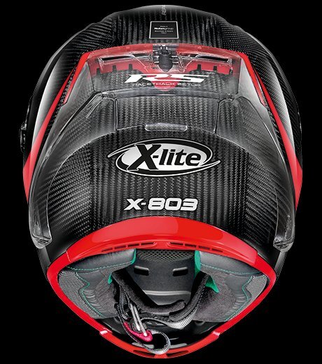 展示品特価！NOLANノーラン X-LITE X-803RS ULTRAカーボン ホットラップ レッド/Lサイズ フルフェイスヘルメット デイトナ【当店在庫あり】_画像3