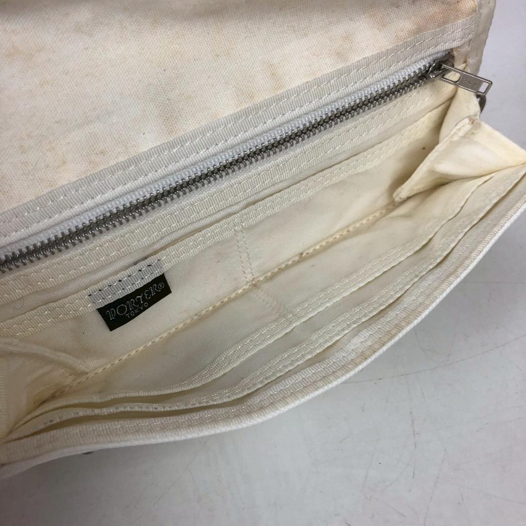 PORTER Porter складывающийся пополам длинный кошелек белый мужской бренд кошелек футляр для карточек карта inserting .. inserting кошелек для мелочи . ячейка для монет 