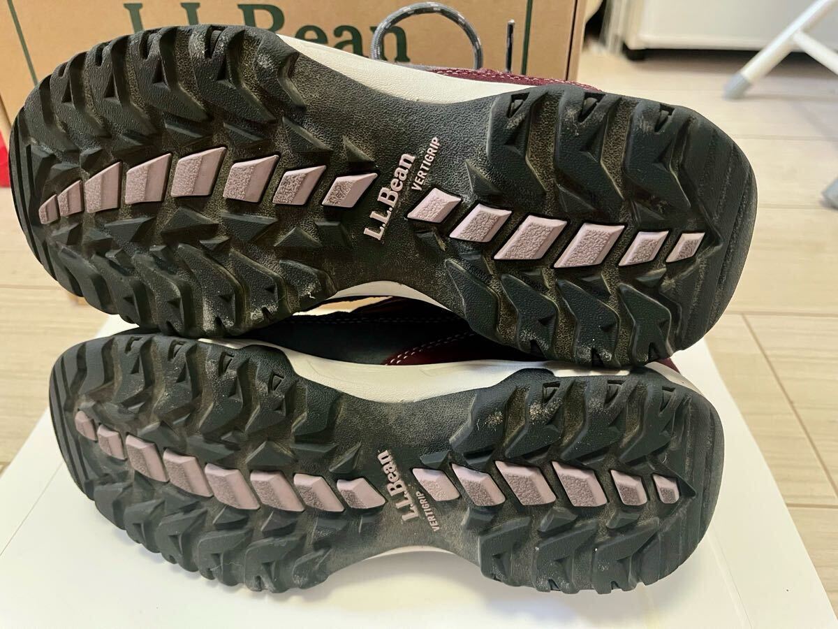 美品L.L.Bean アウトドアシューズ バーガンディ ハイキング サイズ24cm レディース スニーカー 登山靴 ローカット_画像4