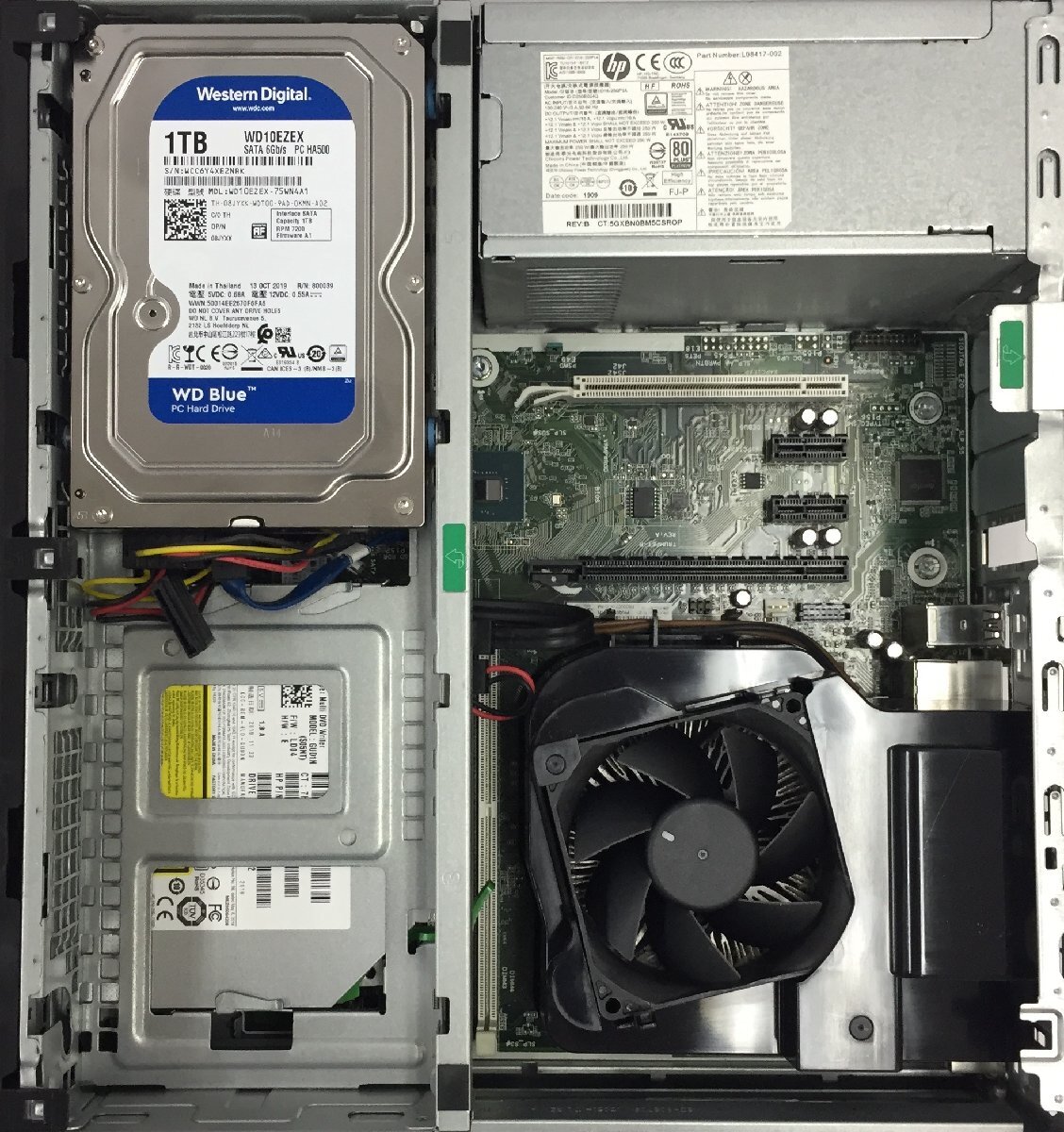 MI2402Y【第9世代Core i9/メモリ16GB/1円～】HP EliteDesk 800 G5 SFF CPU:Intel(R) Core(TM) i9-9900 CPU @ 3.10GHz SSD:512GB HDD:1TB D