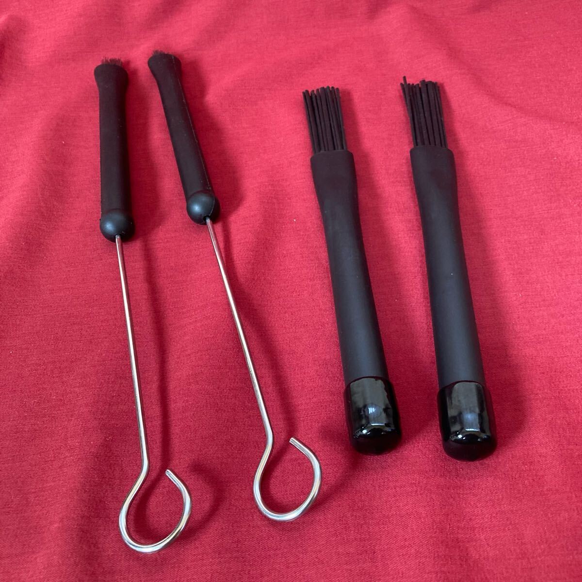 ドラム用スティックブラシ 4本セット 金属製 ナイロン製_画像2