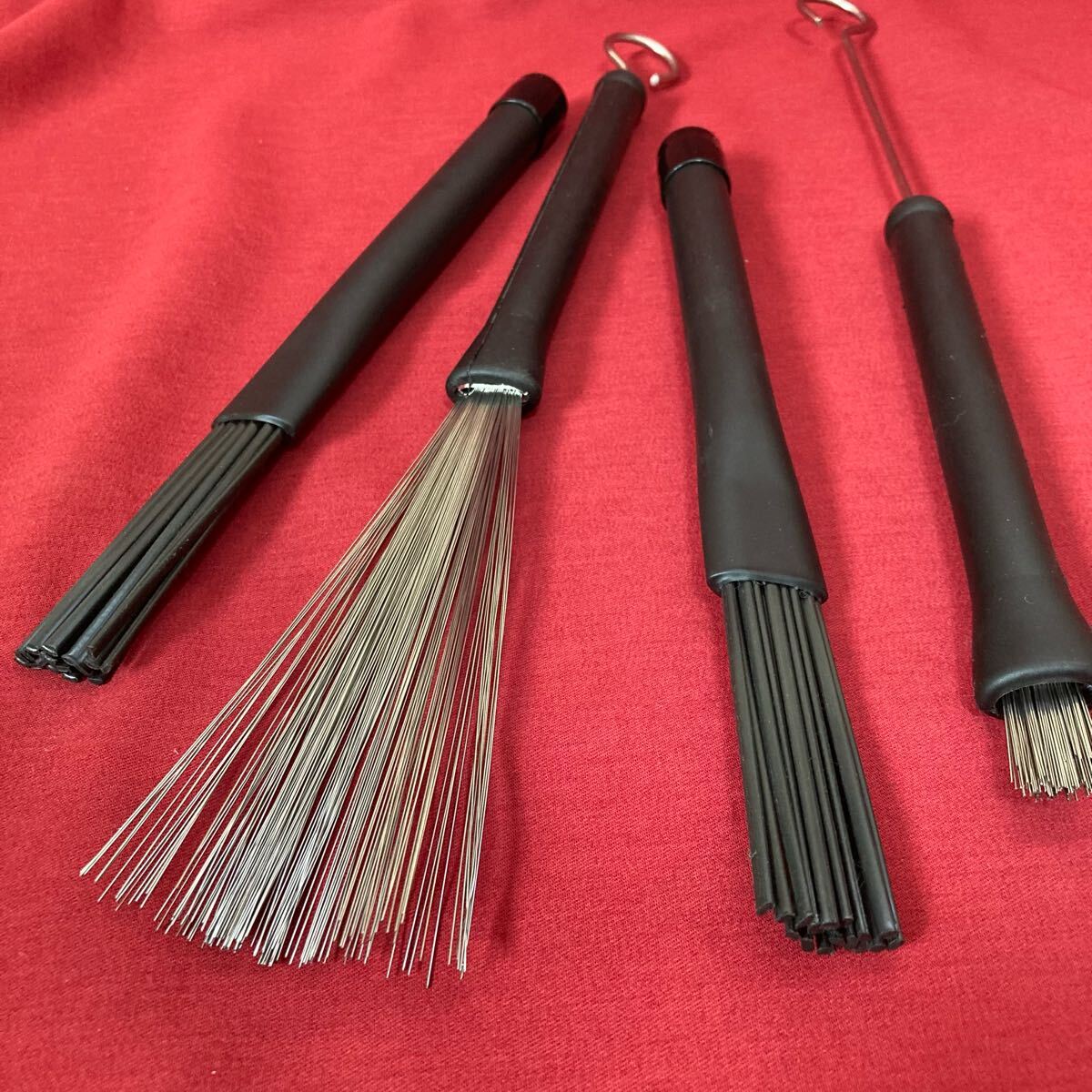 ドラム用スティックブラシ 4本セット 金属製 ナイロン製_画像3