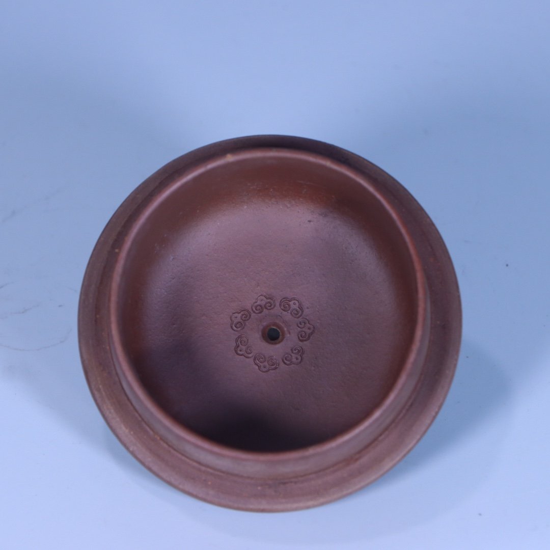 【安】清時代 邵瑞元制 歳寒三友紋茶壺 宜興紫砂 常滑 朱泥急須 煎茶道具 茶壷 古美味 古董品 時代物 289