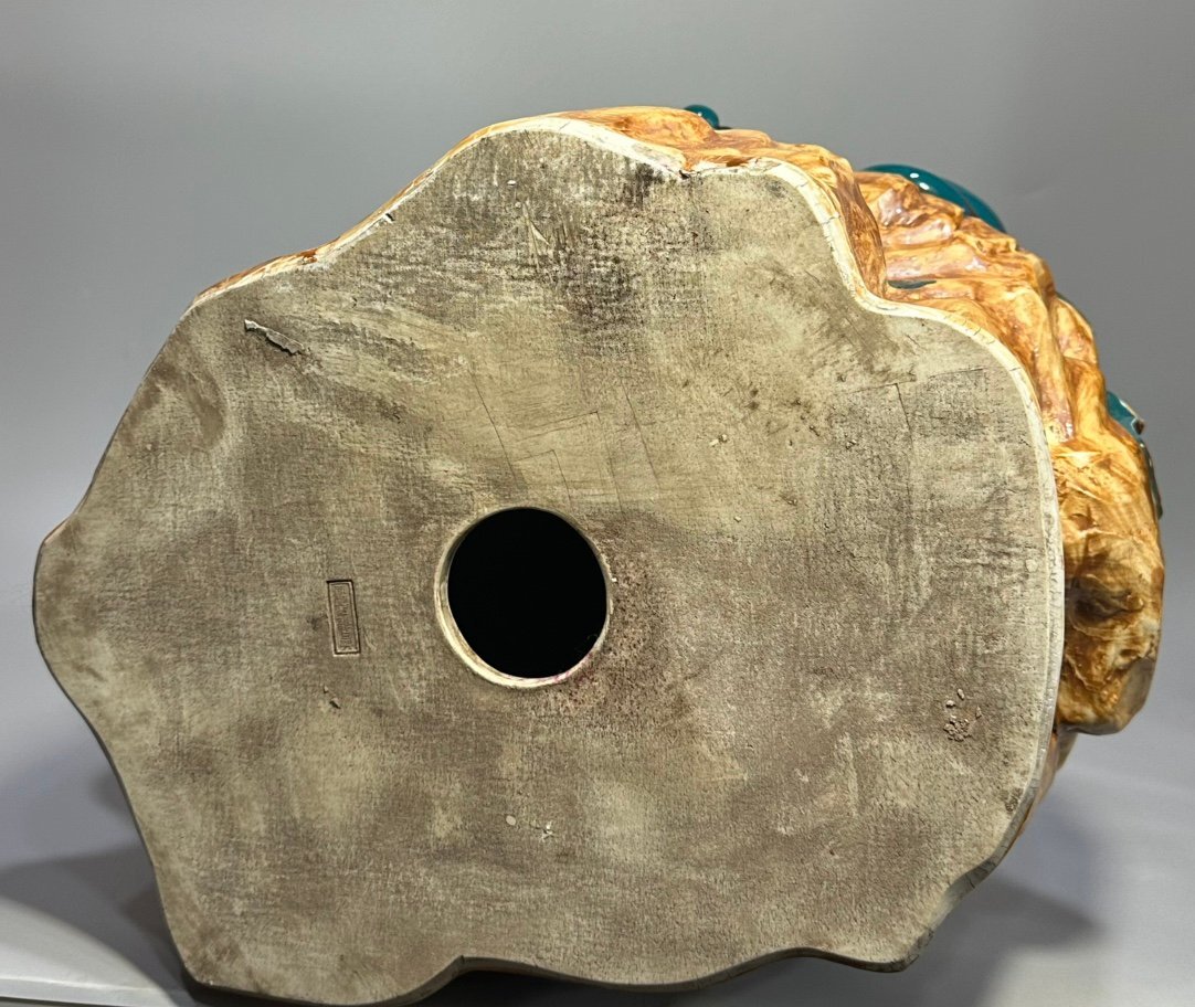 【安】民國時代 曽龍昇造 羅漢坐像 唐瓷 染付 古陶瓷 古美味 中國古美術(shù) 古董品 349