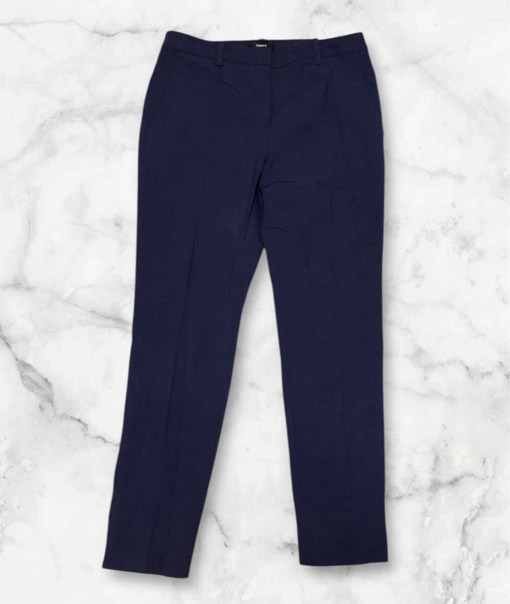 ■Theory セオリー■TREECA GB W SP SAXONY リヨセル混 ストレッチ ウールパンツ ネイビー 2_画像1
