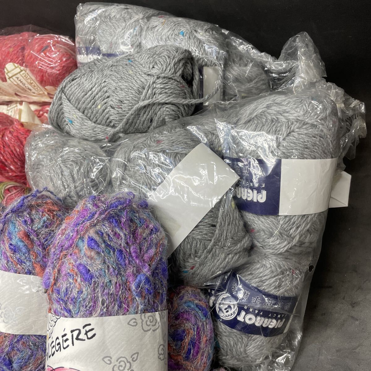 G3274 【大量！毛纟 まとめて】 野呂英作 他 毛 アンゴラ ラムウール アルパカ モヘア ナイロン家庭用 編物 手工蕓 中古 長期保管品 