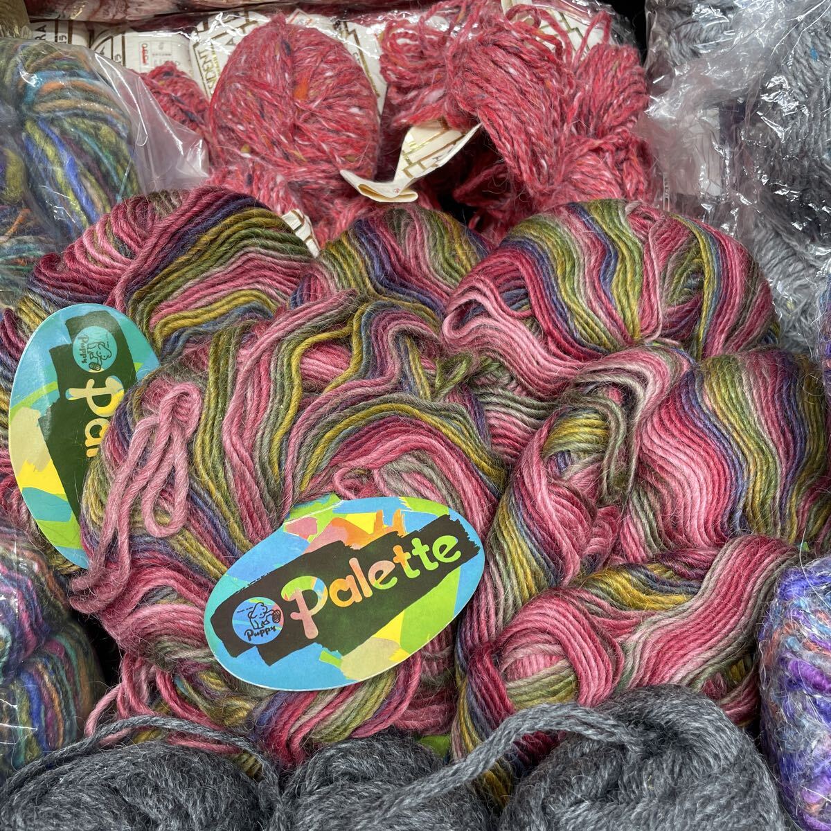 G3274 【大量！毛纟 まとめて】 野呂英作 他 毛 アンゴラ ラムウール アルパカ モヘア ナイロン家庭用 編物 手工蕓 中古 長期保管品 