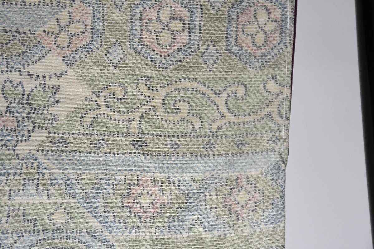 大島紬 正絹 和更紗 身丈157cm 裄丈66cm ★着物 pb-3599 桜庭呉服店_画像4