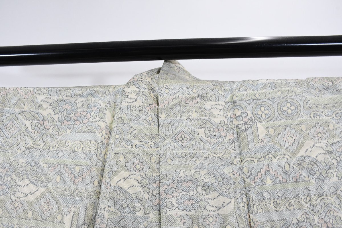 大島紬 正絹 和更紗 身丈157cm 裄丈66cm ★着物 pb-3599 桜庭呉服店_画像8