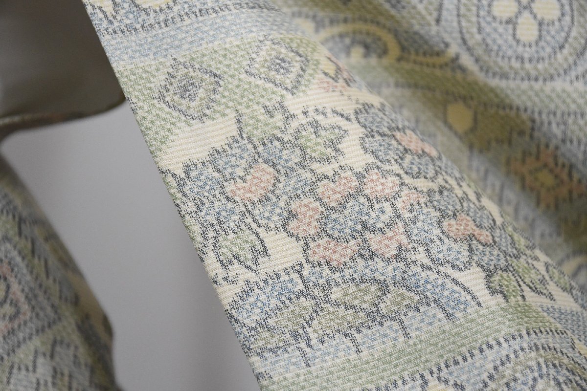 大島紬 正絹 和更紗 身丈157cm 裄丈66cm ★着物 pb-3599 桜庭呉服店_画像7