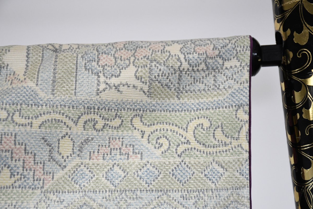 大島紬 正絹 和更紗 身丈157cm 裄丈66cm ★着物 pb-3599 桜庭呉服店_画像3