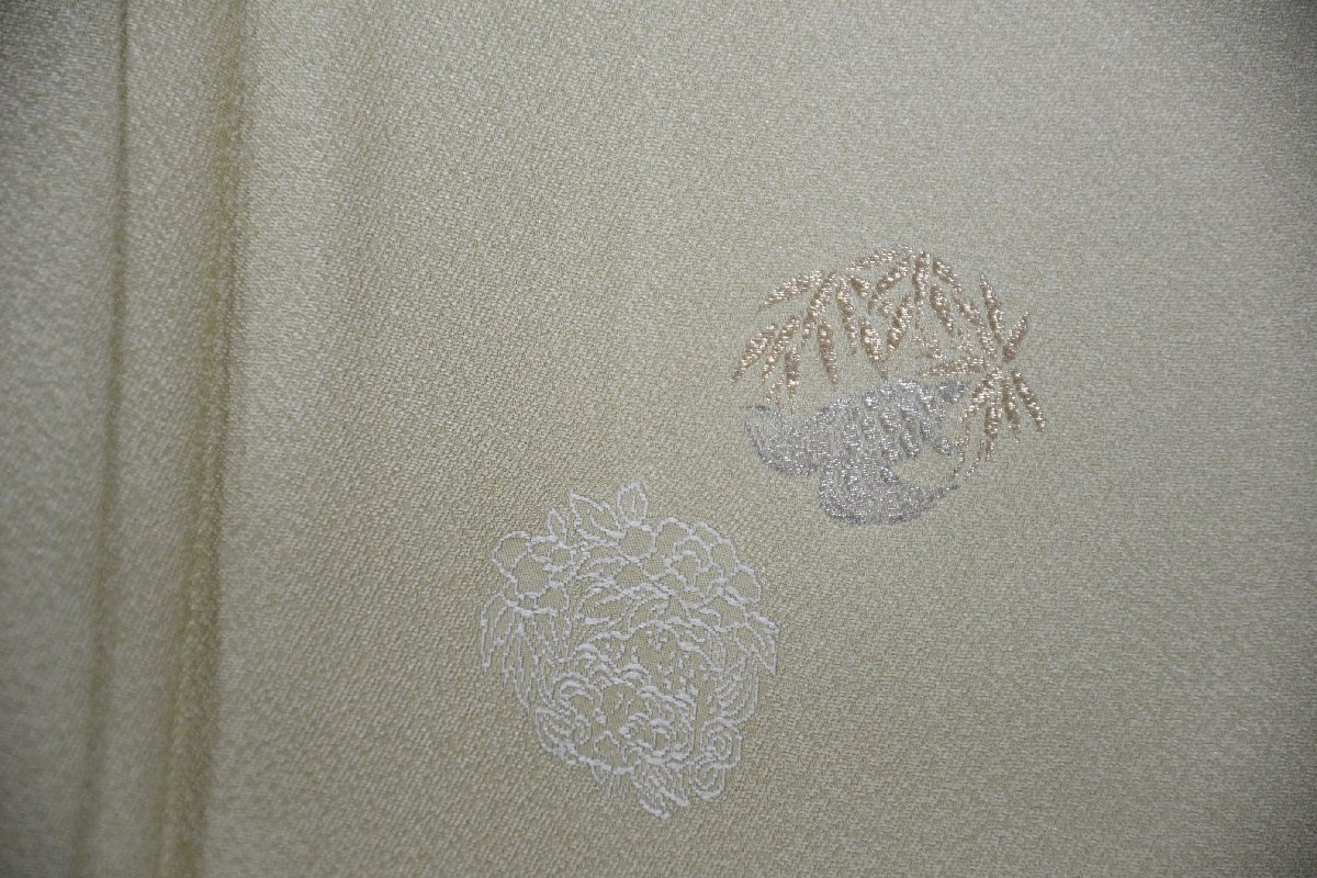 色留袖 網目 単衣 三越 鶴 身丈157cm 裄丈64cm ★着物 パーティー t‐2180 桜庭呉服店_画像3