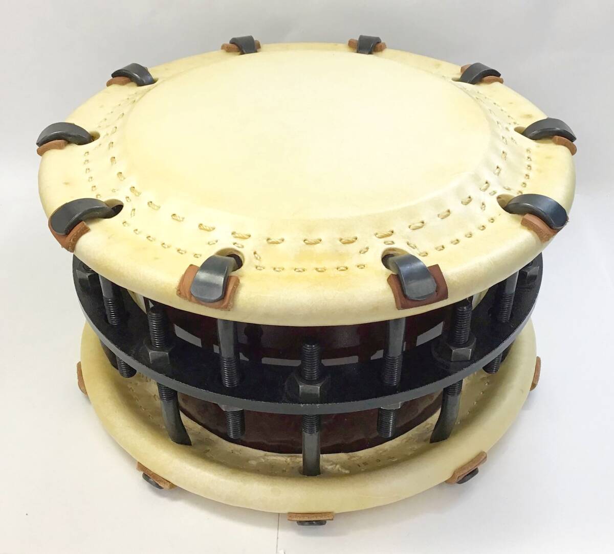 3點(diǎn)セット 淺野太鼓 附締太鼓 ボルト締 三丁掛 直徑約38㎝ ケース スタンド しめつけ太鼓 和楽器 和太鼓 まとめて