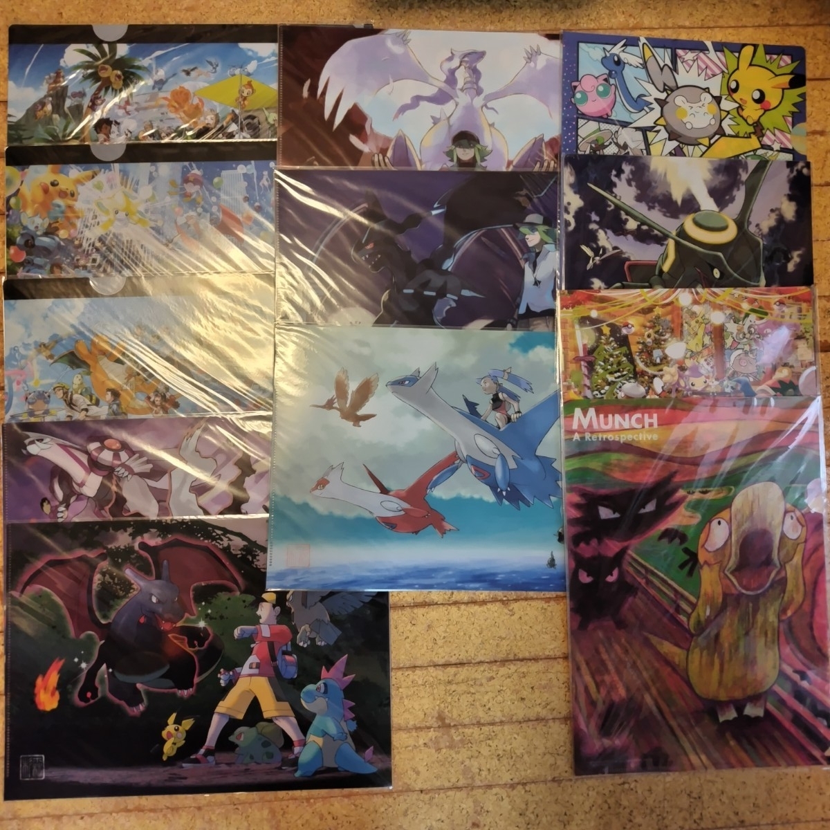 ポケモン クリアファイル ポケセン ポケモンセンター ポケットモンスター Pokemon 杉森建 ムンク展 クリスマス ポケモンGO N 