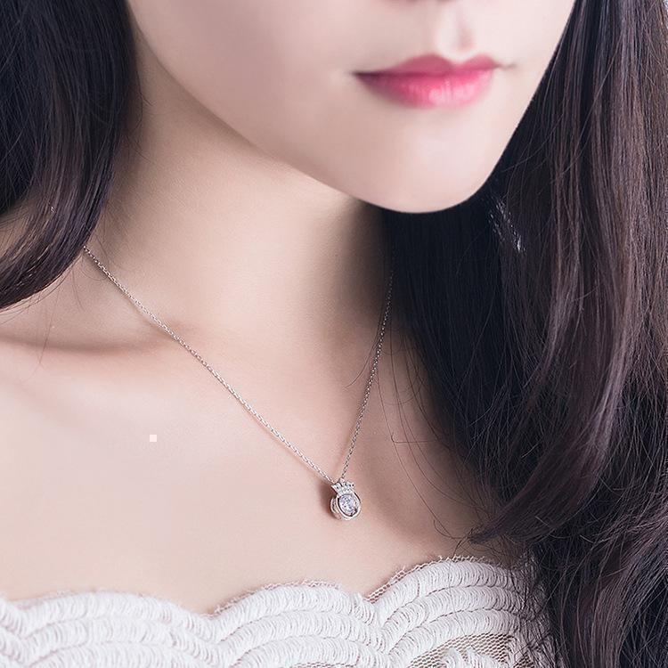 ネックレス ペンダント スワロフスキー シルバー925 王冠 アクセサリー 銀　 ジュエリー 人気 誕生日 ホワイトデー ブランド　女性　男性_画像7
