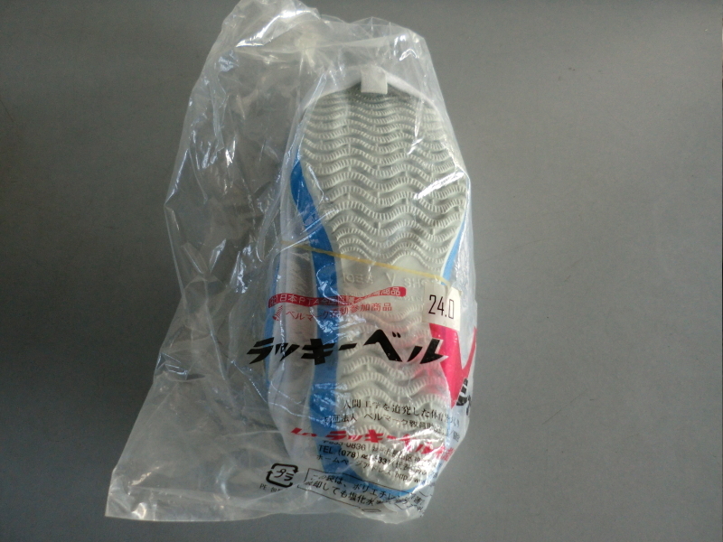 閉店セール 新品 ラッキーベル 24cm 2号 白 青ライン スクールシューズ 体育館シューズ 上履き バレエシューズ 学校 運動靴 ブルー 上靴