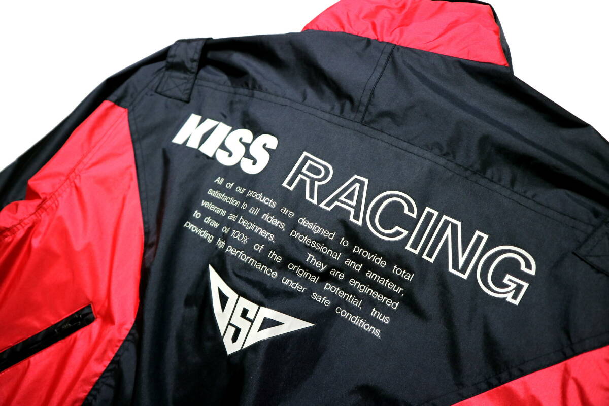 訳あり(衿傷補修)/良好!◆KISS RACING TEAM ウインドブレーカー ライディングジャケット◆Mサイズ(身長173-176センチ位)_画像6