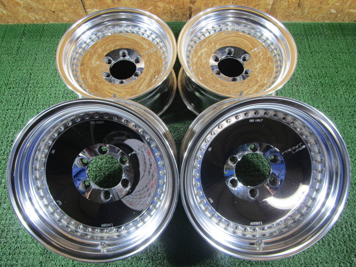 札幌発☆最落なし!【ランクル等 JWL-T】エプシロンジャパン FRONT LINE BIG HALF LH109V 16×8J -13 4本 売切