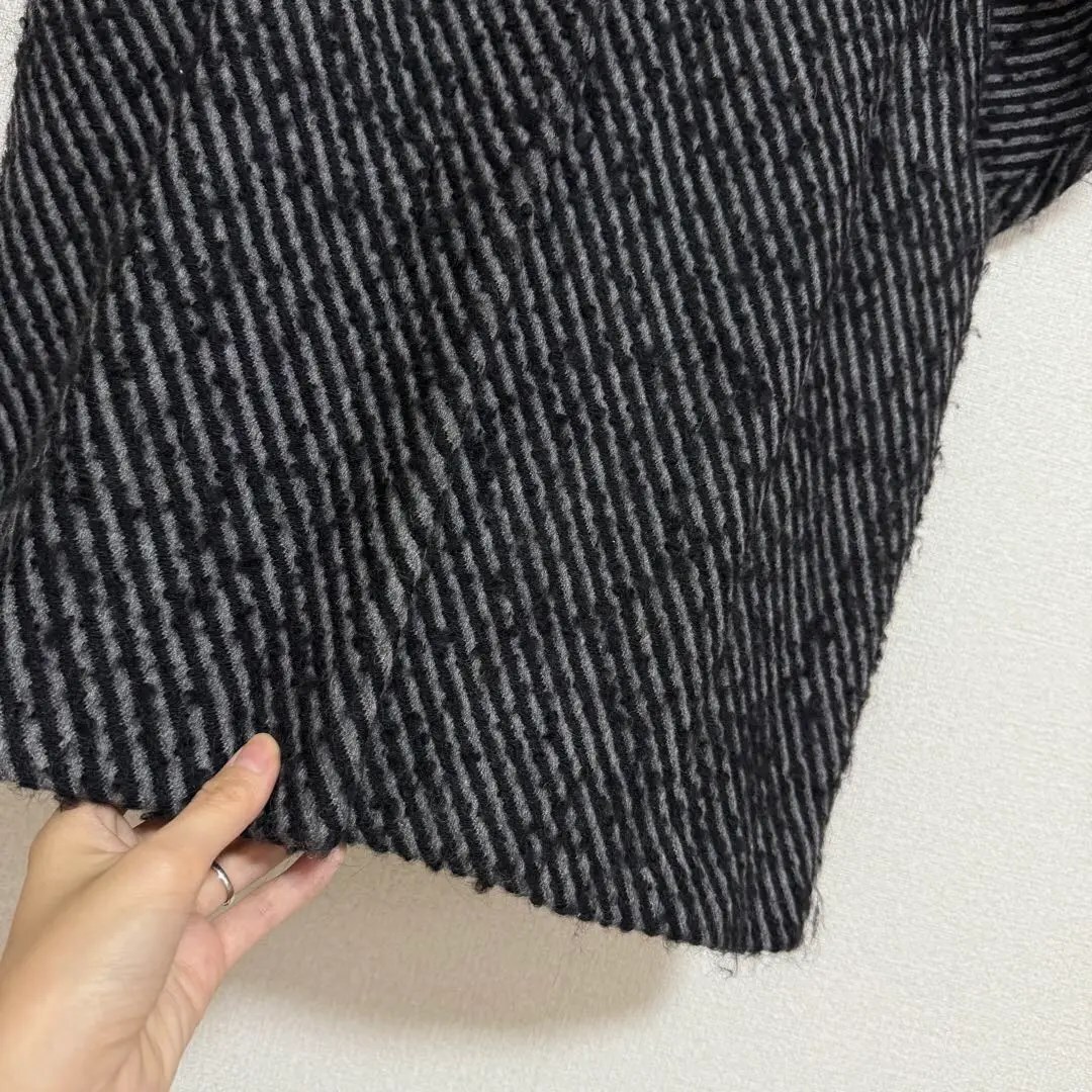 MaxMara☆着物スリーブ☆ヘリンボーン柄ポンチョ☆ベルト付き