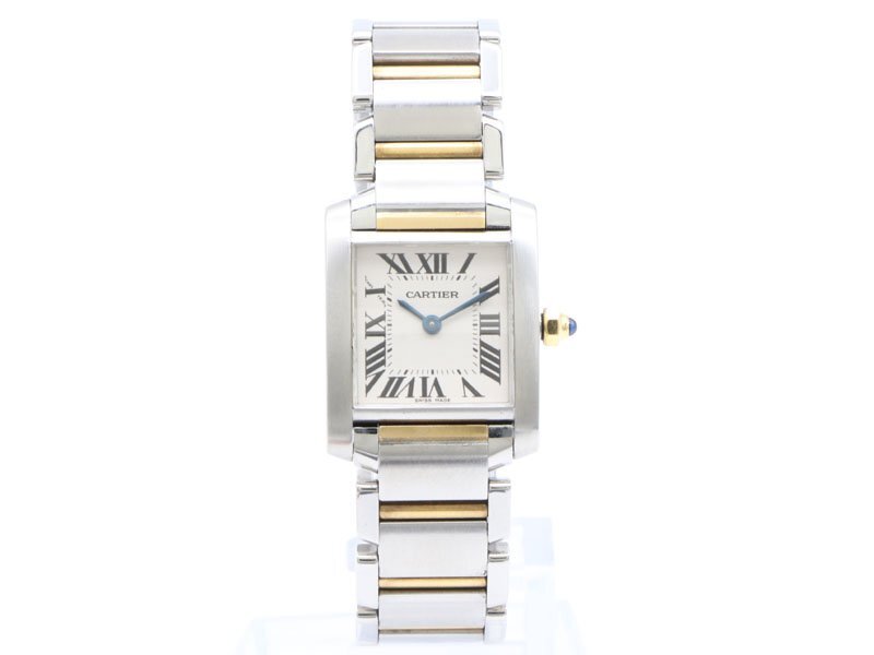 【 カルティエ Cartier 】 腕時(shí)計(jì) W51007Q4 タンクフランセーズSM K18YG/SS クォーツ アイボリー文字盤 レディース 新著 70316-2