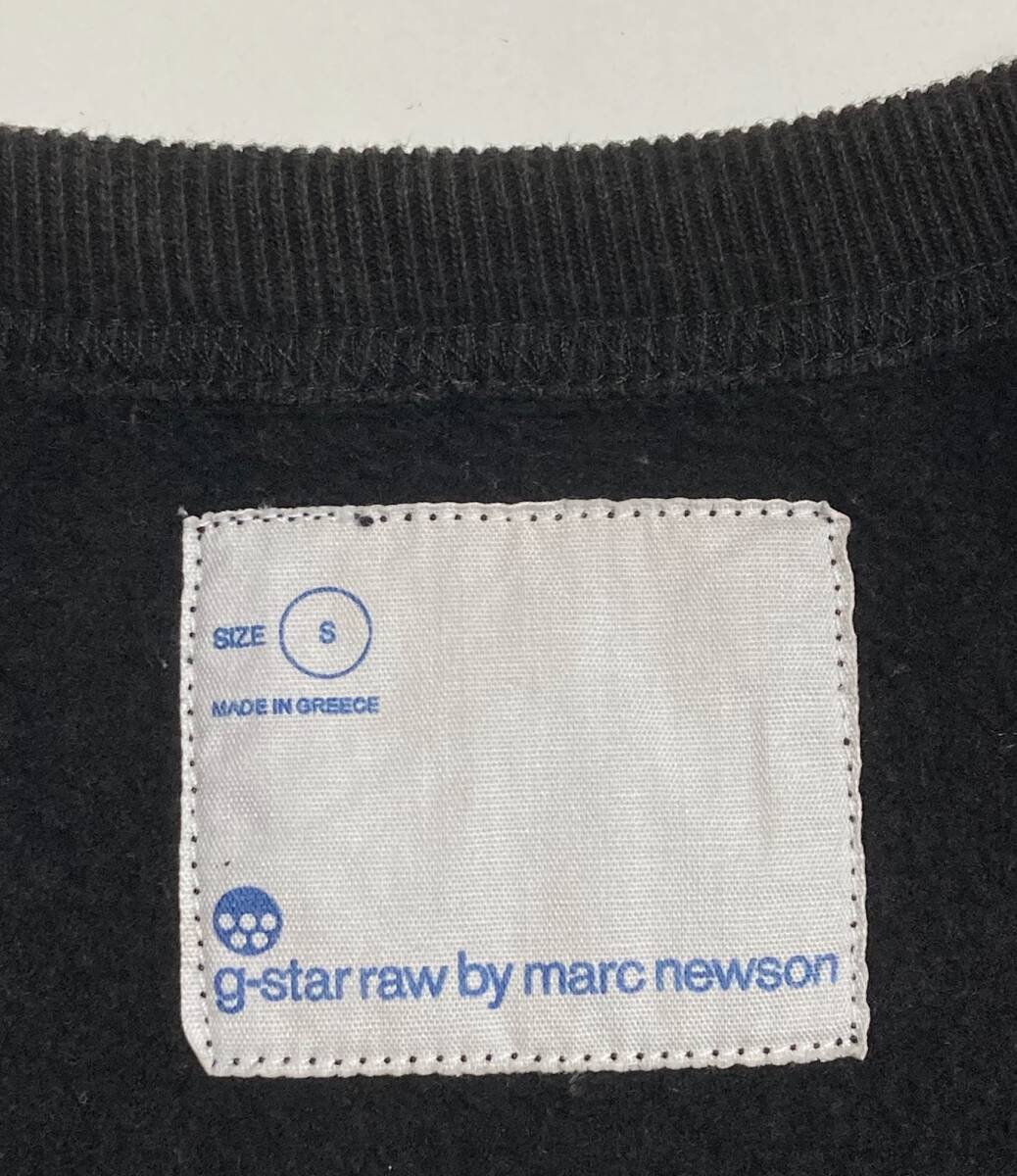 g-star raw by marc newson スウェット S カットソー ジースターロゥ バイ マークニューソン 黒 ブラック_画像3