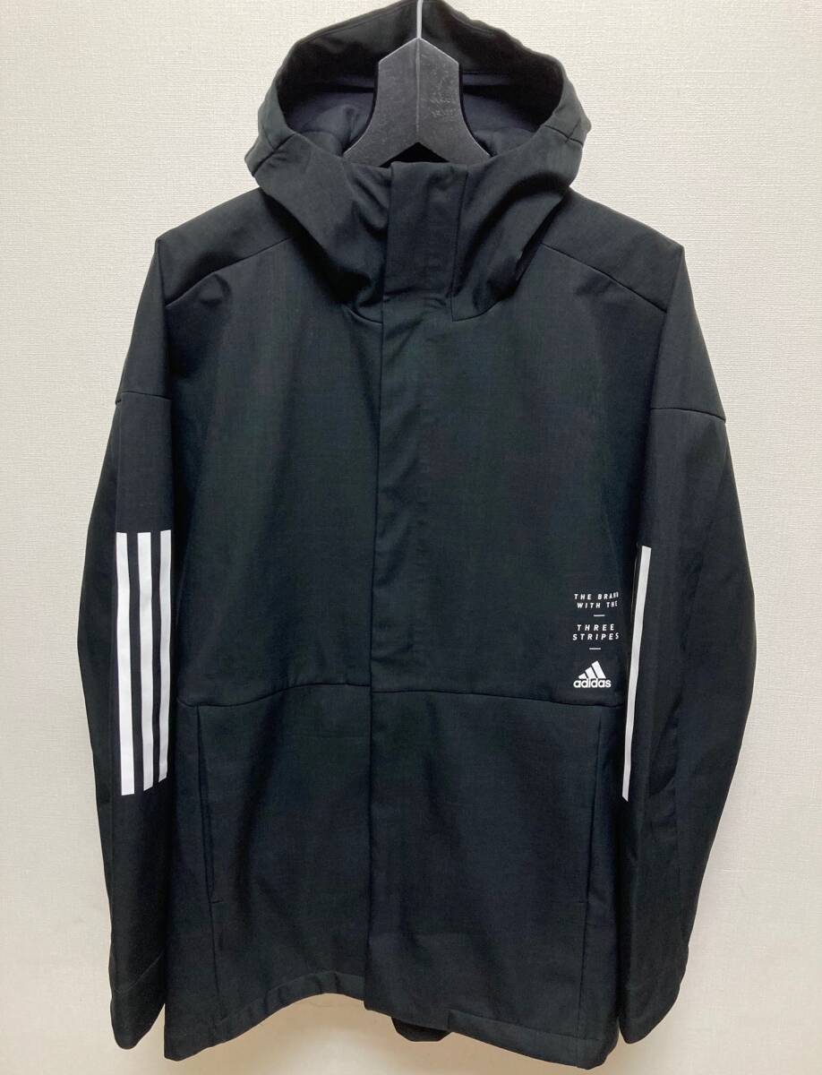 adidas サイズO フード付き ジャケット ダブルジップ マウンテンパーカー アディダス CLIMA STORM_画像1