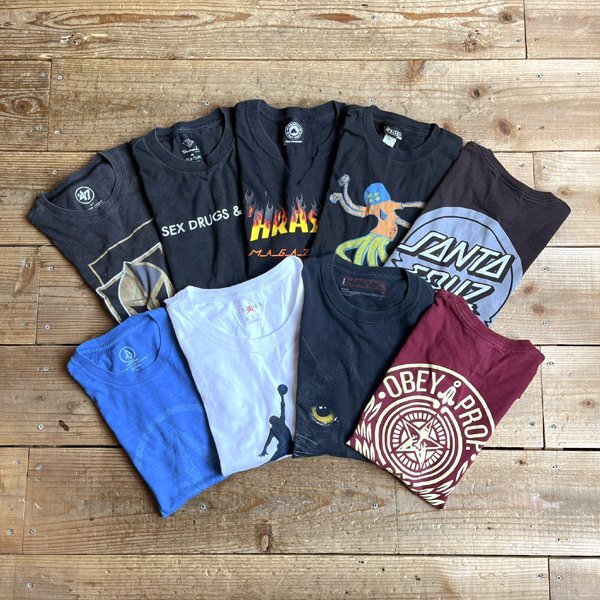 1点物◆スラッシャー黒ファイヤーパターン短丈プリントTシャツ古着メンズLレディースOKアメカジ90sストリート/スポーツSK8ブランド349777_画像3