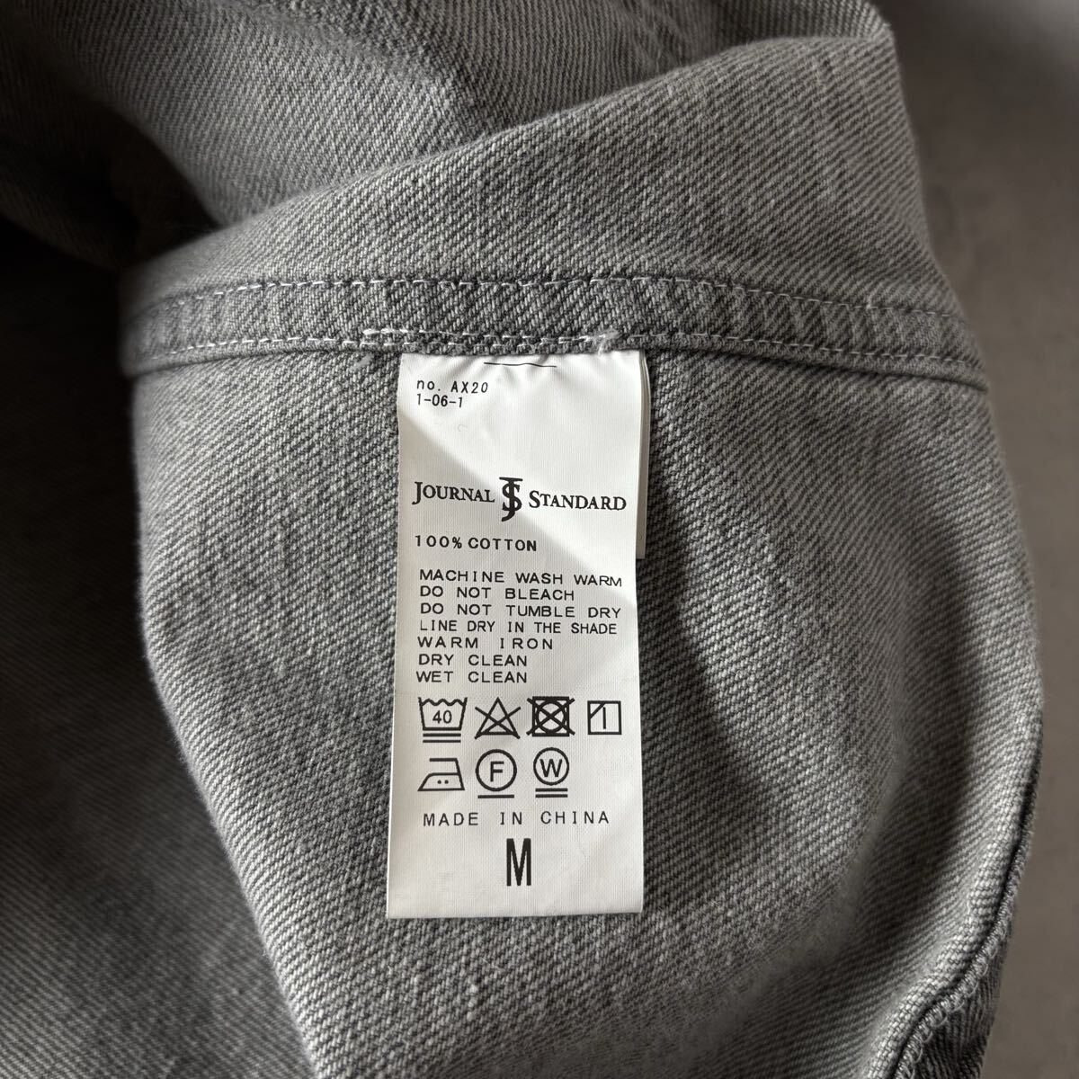 KEY imperial キー×ジャーナルスタンダード デニム カバーオール ジャケット ブラックウォッシュ コットン メンズ (M) グレー ●r-871_画像7