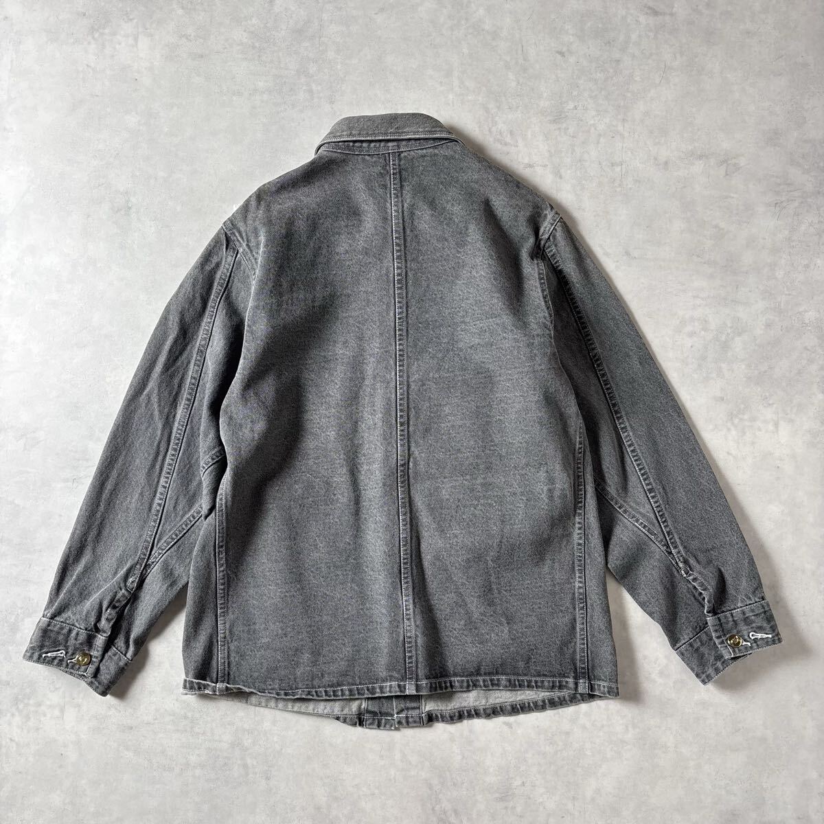 KEY imperial キー×ジャーナルスタンダード デニム カバーオール ジャケット ブラックウォッシュ コットン メンズ (M) グレー ●r-871_画像9