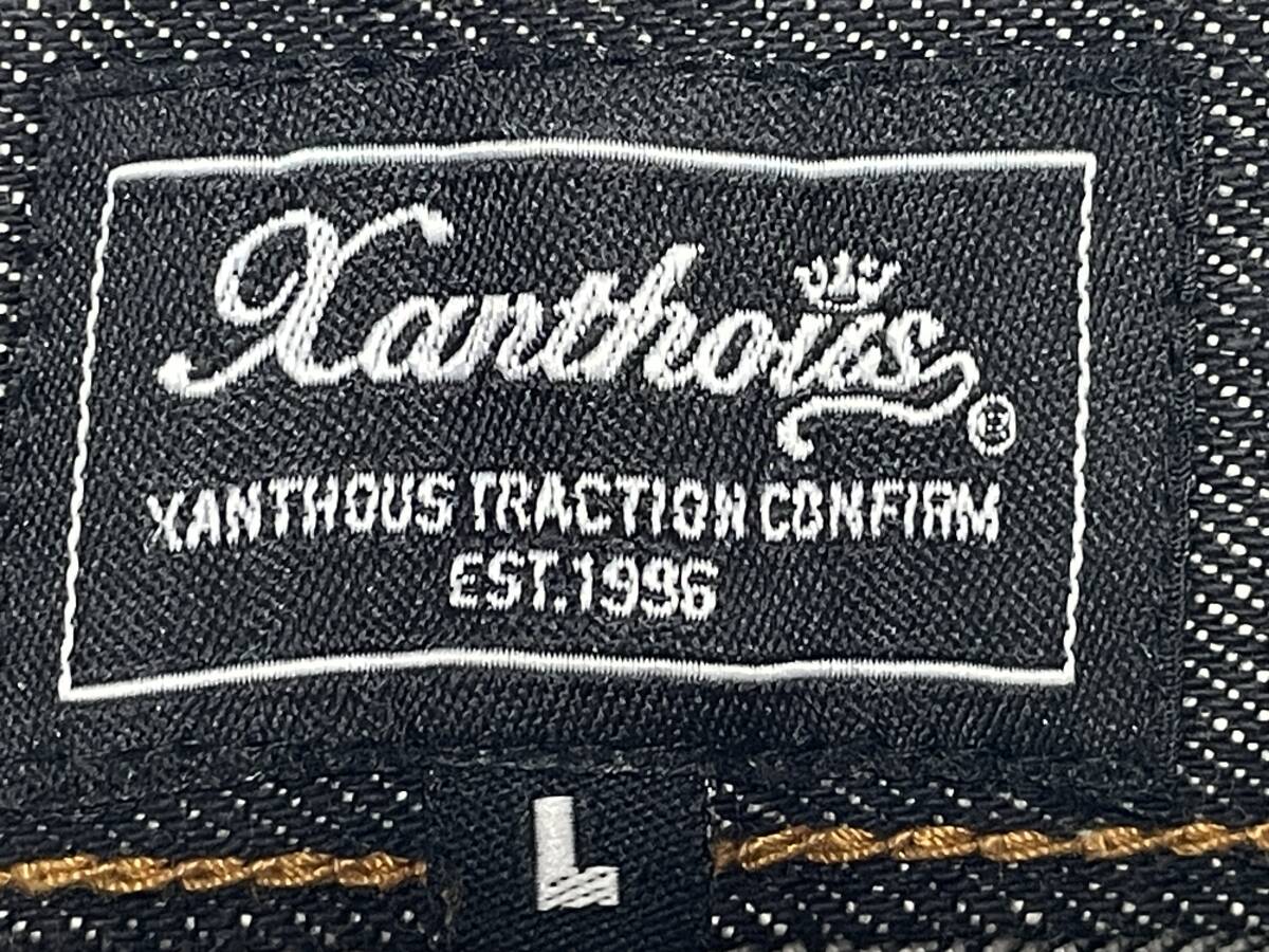 廃版 SEVEN UNION × XANTHOUS T.C 別注 刺繍 デニムパンツ サイズL (約71cm W28相当) ザンザス 赤耳 ワッペン GUN ジーンズ_画像10