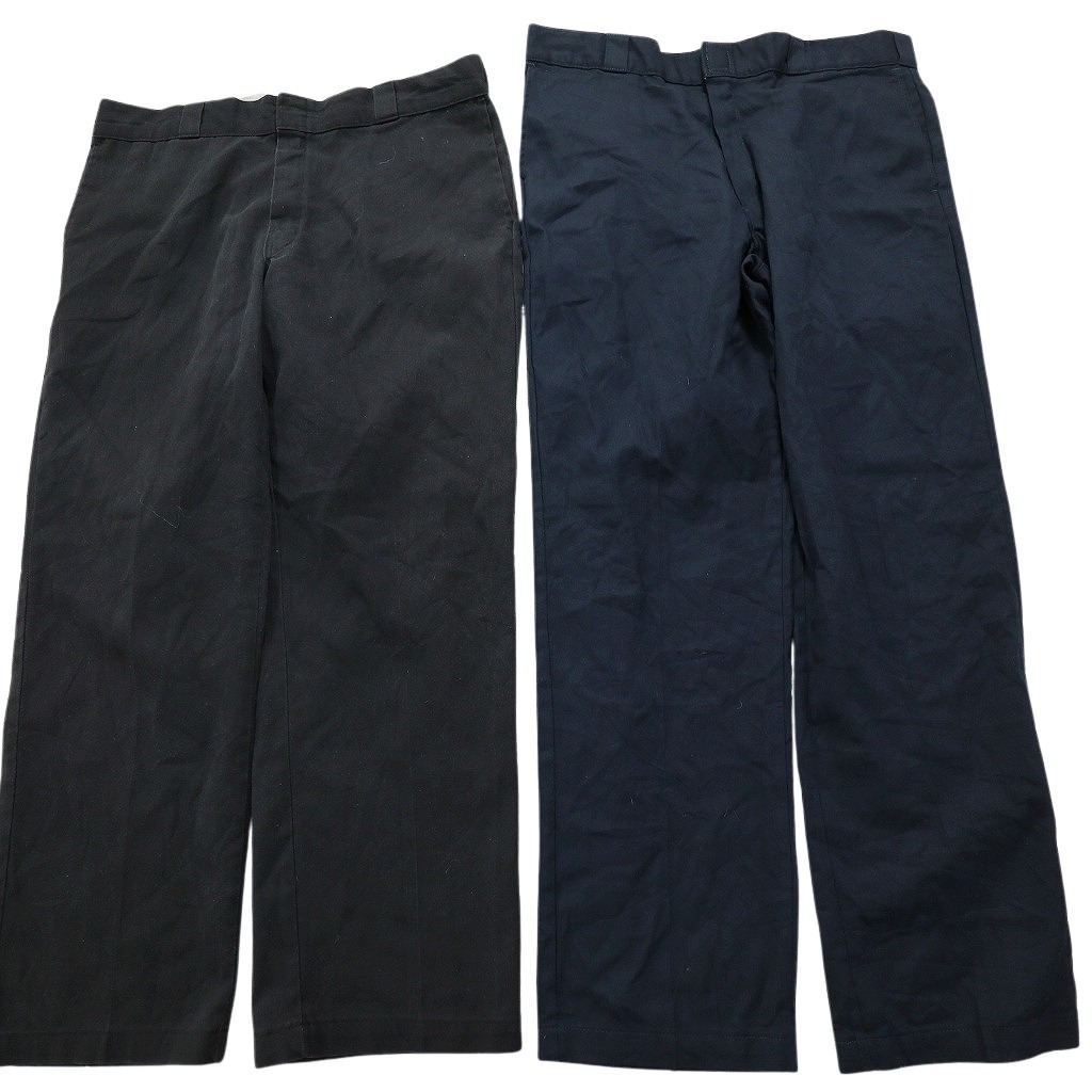 古着卸 まとめ売り ディッキーズ Dickies 874 ワーク パンツ 7枚セット (メンズ 38 ) ワイド ブラック ネイビー NB6358 1円スタート_画像2