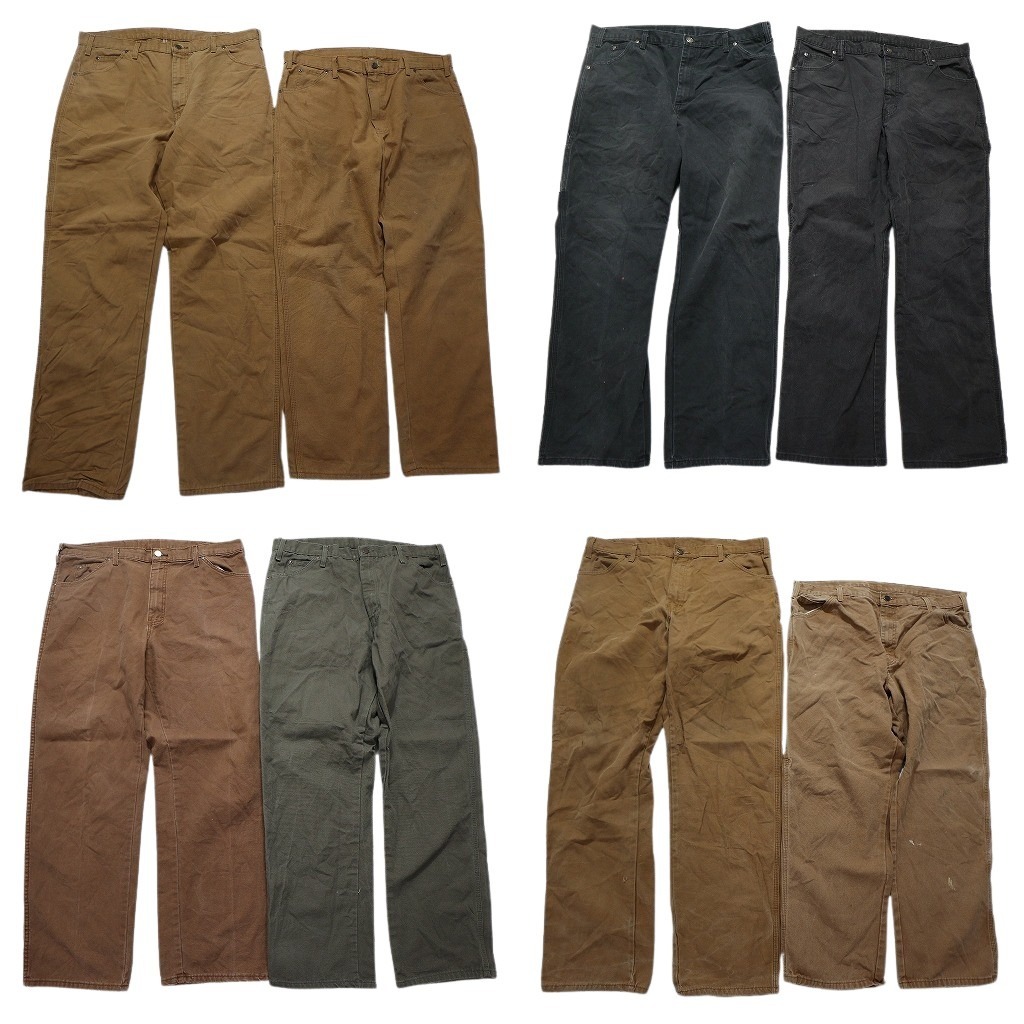 古着卸 まとめ売り ディッキーズ Dickies ダック ペインター パンツ 8枚セット (メンズ 38 ) ワークパンツ センタークリース 古着 NB9817_画像1