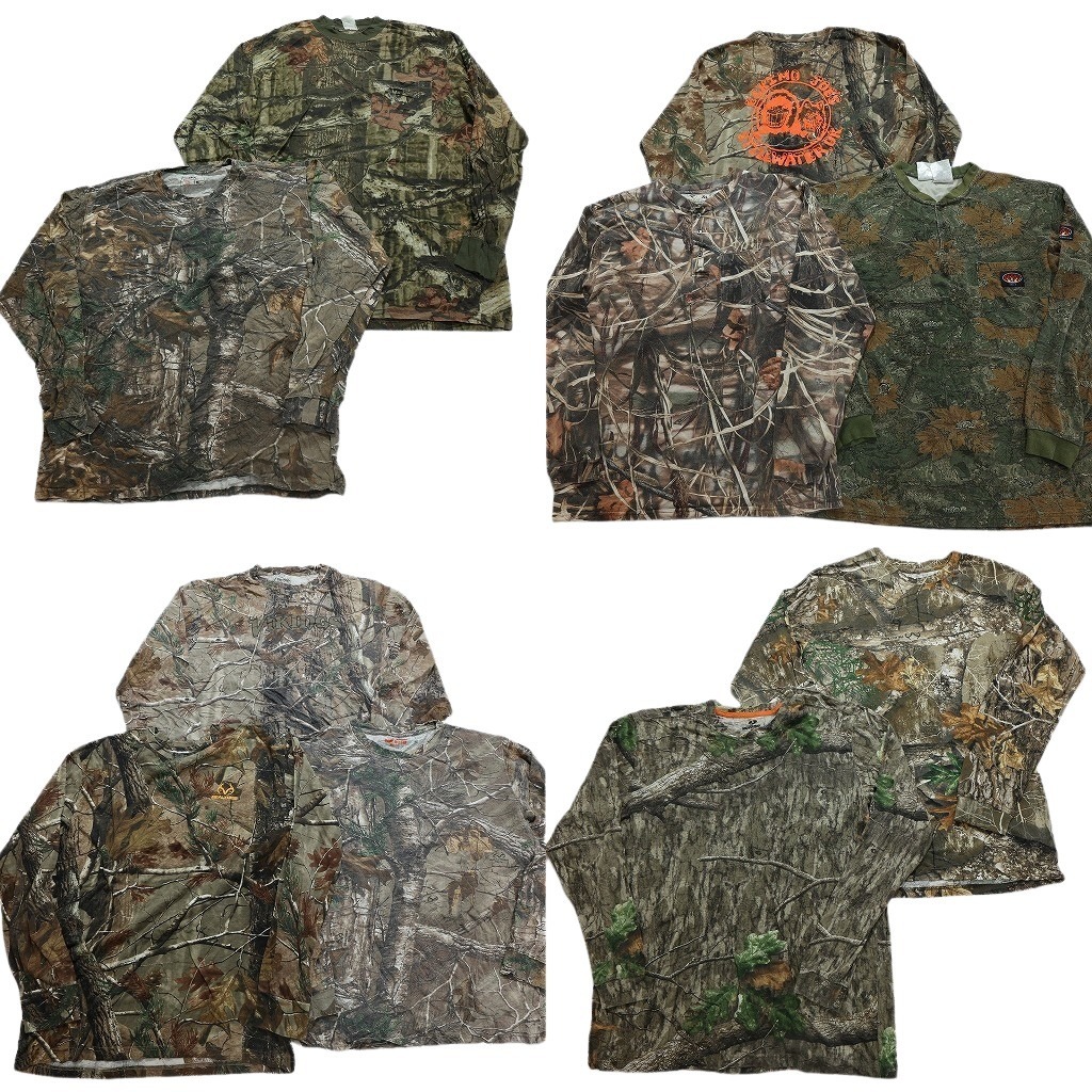 古着卸 まとめ売り リアルツリー 長袖Tシャツ 10枚セット (メンズ XL ) エスキモージョーズ 企業 ヘンリーネック NC0354 1円スタート_画像1