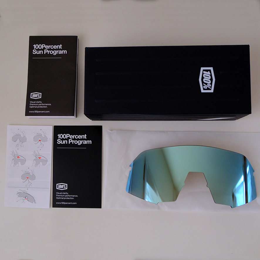 ＊正規品＊ 新品 未使用 送料無料 100% ワンハンドレッド S3 交換用 レンズ Blue Topaz ブルー トパーズ ロード バイク サングラス_画像4