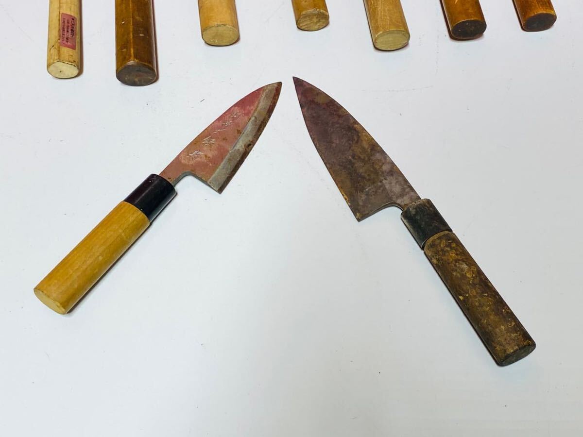 （761）各種 出刃包丁 刺身包丁 など 14ピースまとめ売り 現(xiàn)狀渡し