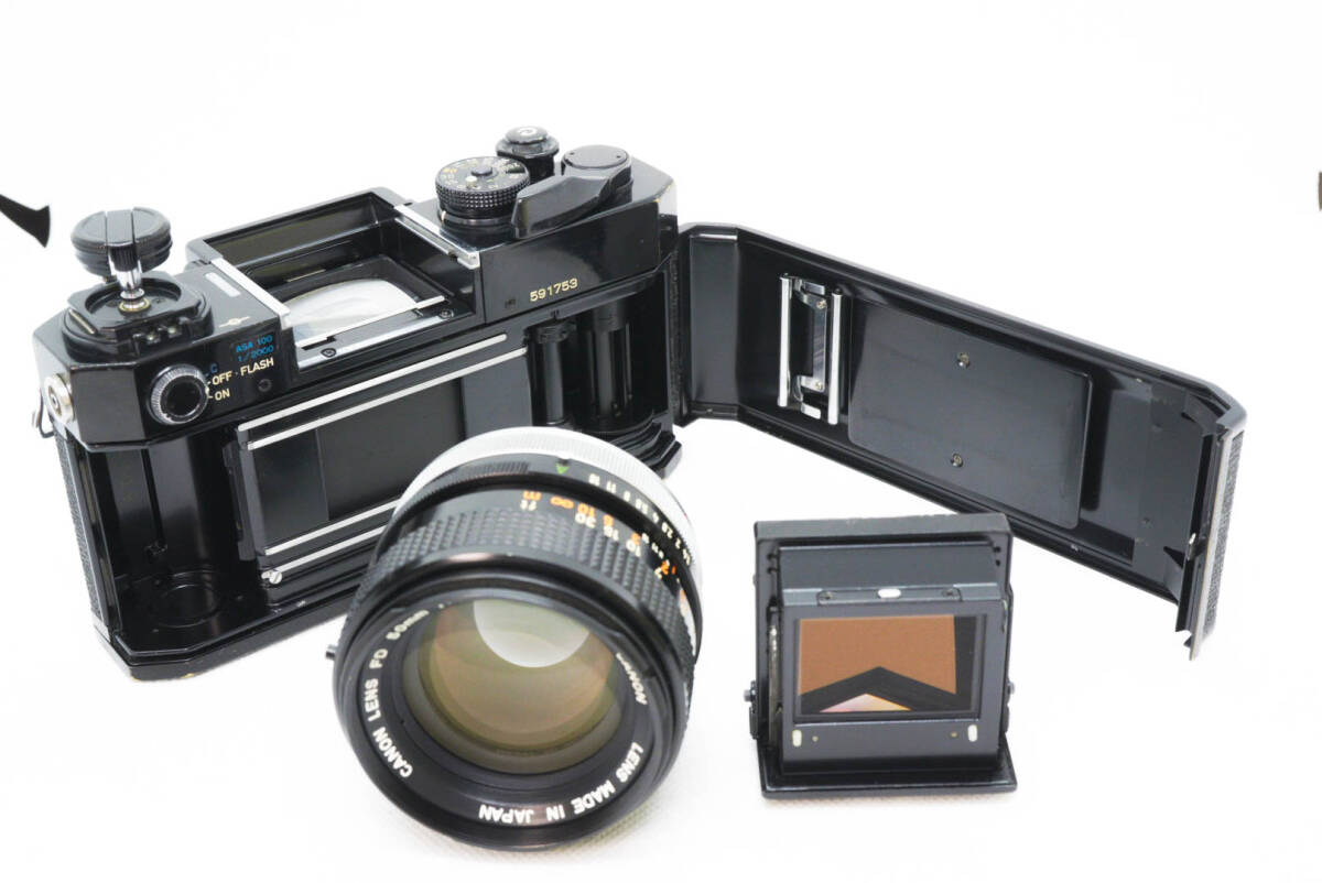 [美品+ストラップ付屬] 露出計動作OK！ Canon F-1 后期モデル＋Canon FD 50mm f1.4 S.S.C.　MFレンズ キャノン MFレンズ 一眼レフカメラ