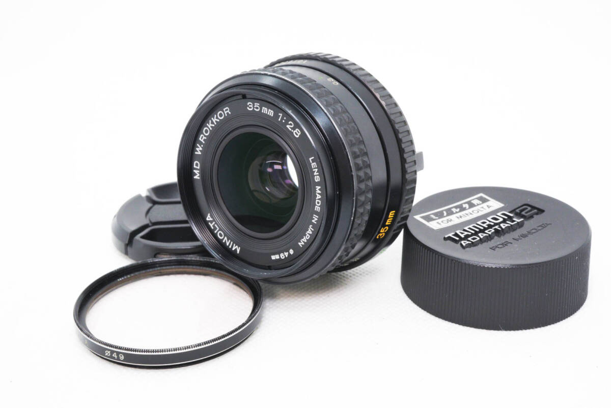 MINOLTA MD W.ROKKOR 35mm f/2.8 35/2.8 MFレンズ ミノルタ 広角レンズ オールドレンズ