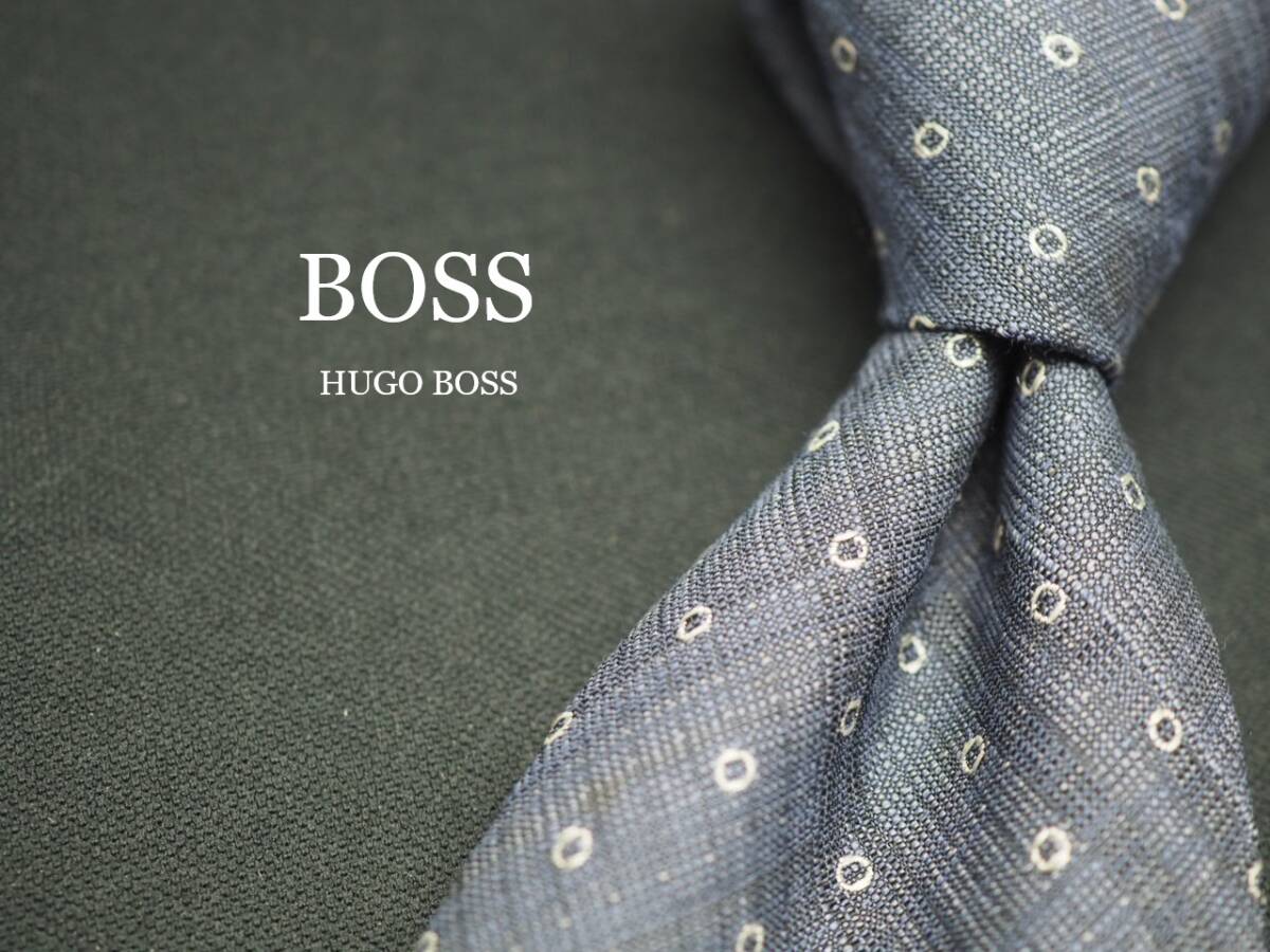 美品【HUGO BOSS ヒューゴ ボス】 F2271 SILK ブランド ネクタイ 古着 良品 転売 仕入_画像1