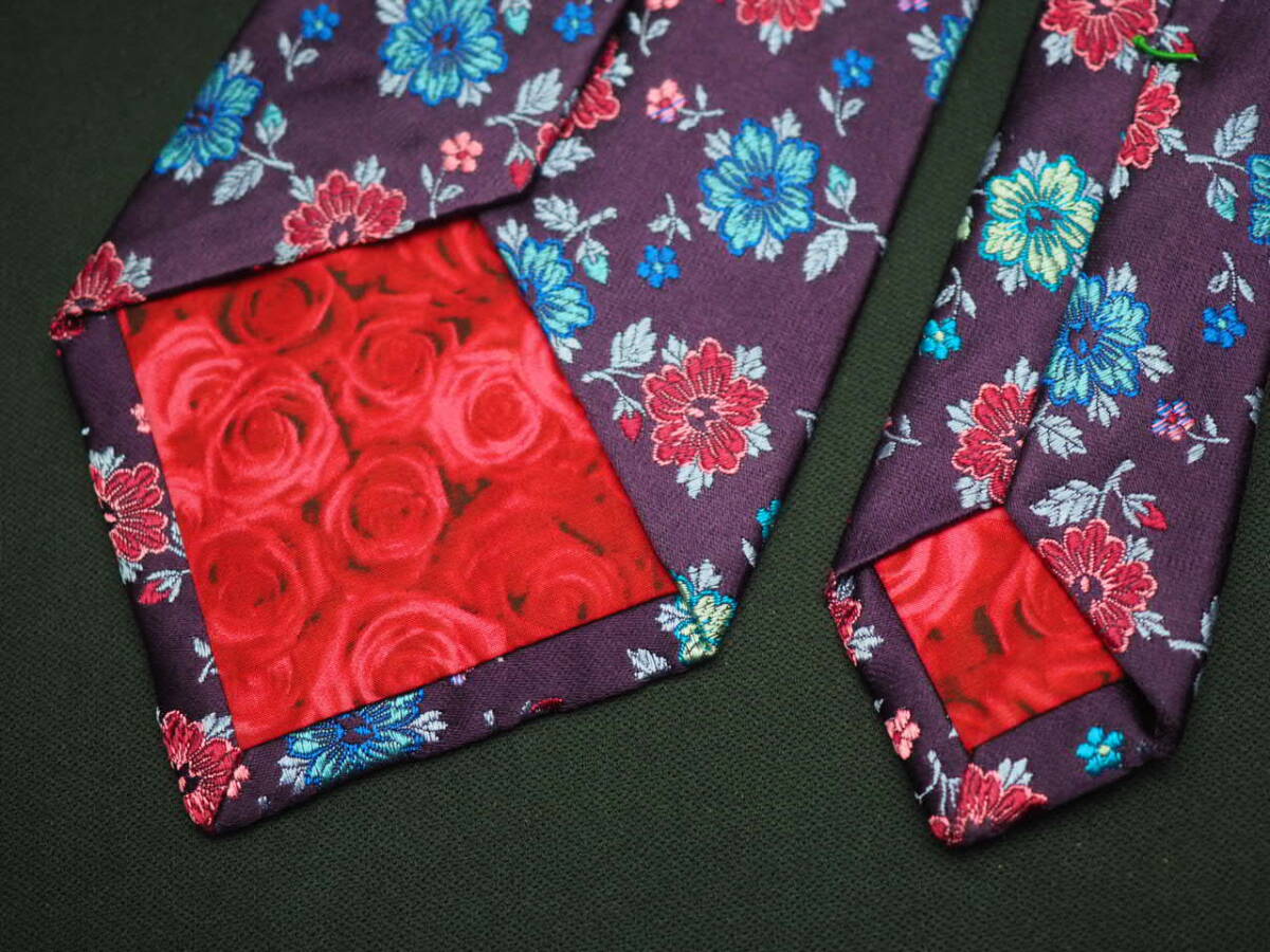 美品【Paul Smith ポールスミス】 F2351 花 SILK ブランド ネクタイ 古著 良品 転売 仕入